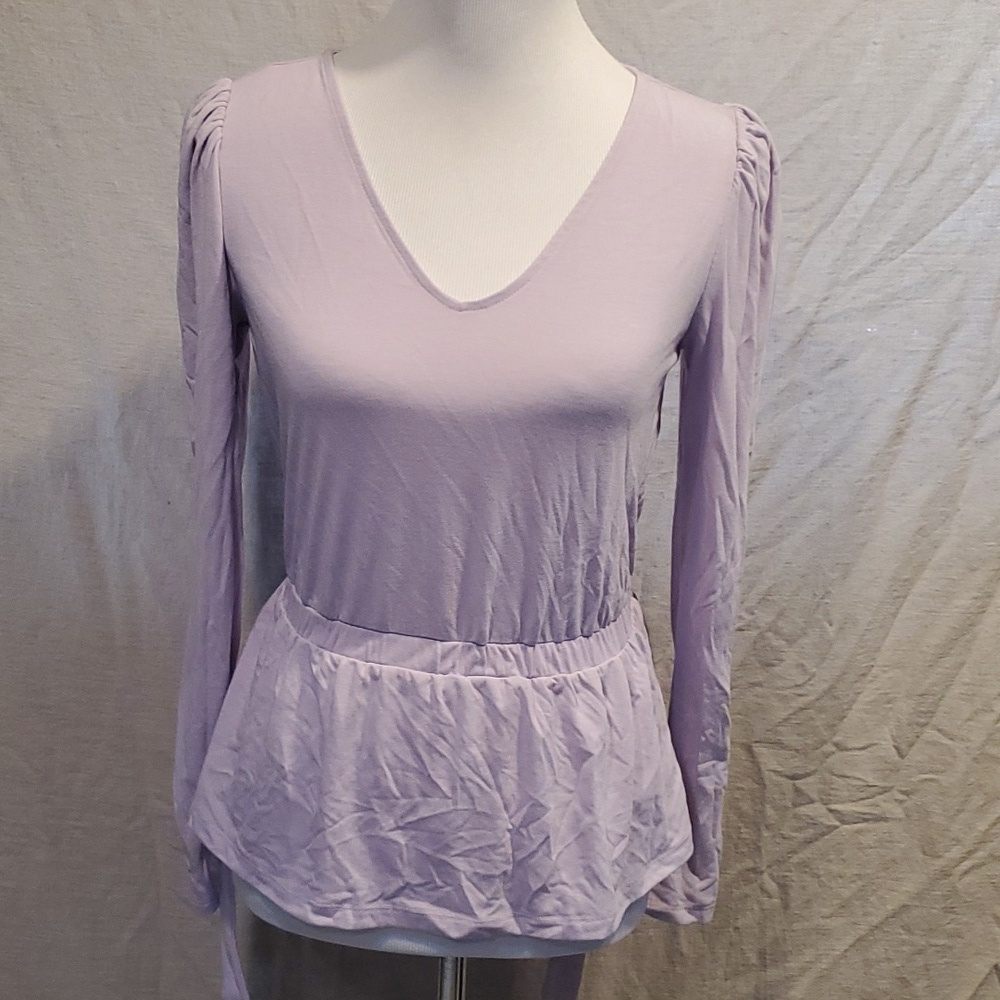 Ann Taylor V-Neck Tie Back Blouse SZ XS